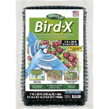 Dalen Bird X Protective Mesh Netting - Keep Birds and Pests Away from Your Garden – Non Toxic - Made in The USA - 7' x 20'