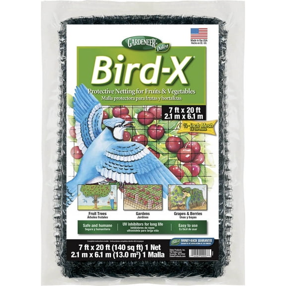 Dalen Bird X Protective Mesh Netting - Keep Birds and Pests Away from Your Garden – Non Toxic - Made in The USA - 7' x 20'