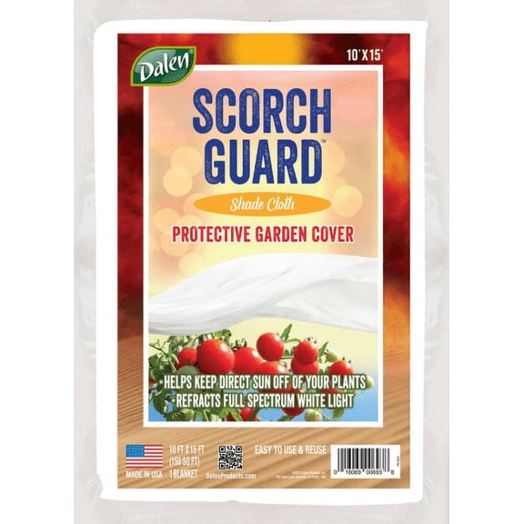 Dalen Scorch Guard - Protect your Plants from Direct Sunlight - Full Spectrum White Light Refraction Shade Cloth - 10 x 15