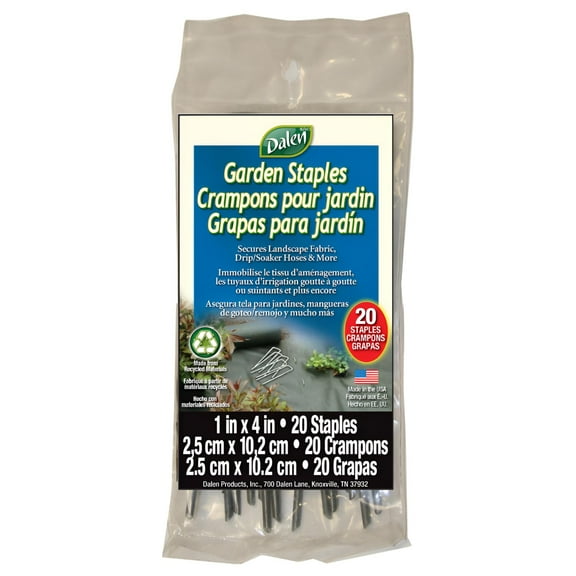Dalen Steel Garden Staples Lawn Stakes4" Length x 1" 20 Pack