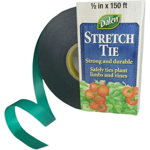 DALEN Stretch Tie for Training Plants & Vertical Gardening Keep Plants Elevated and in Control Secure Limbs, Vines, Climbing Plants, and Vertical Gardens 3pack 1/2 in x 150 ft Each Green