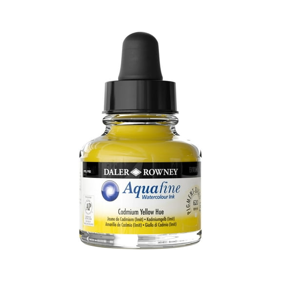 Daler-Rowney Aquafine Watercolor Ink, 29.5ml, Cadmium Yellow Yellow Hue