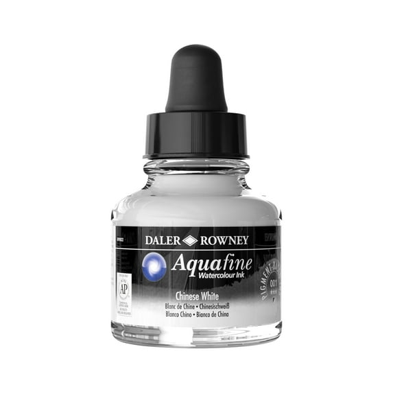 Daler-Rowney Aquafine Watercolor Ink, 29.5ml, Chinese White