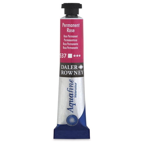 Daler-Rowney Aquafine Watercolors and Sets - Permanent Rose, 8 ml, Tube
