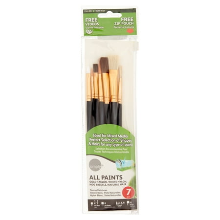 Daler-Rowney Simply Natural Hair Artist's Brush Set, 7 Piece