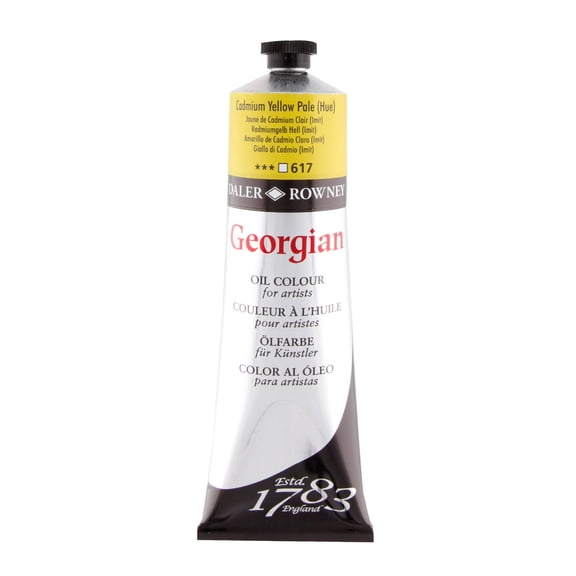 Daler-Rowney Georgian Oil Color, 225ml Tube, Cadmium Yellow Pale Hue