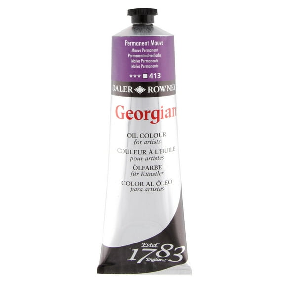 Daler-Rowney Georgian Oil Color, 225ml Tube, Permanent Mauve