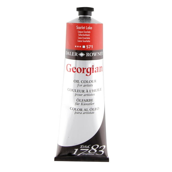 Daler-Rowney Georgian Oil Color, 225ml Tube, Scarlet Lake