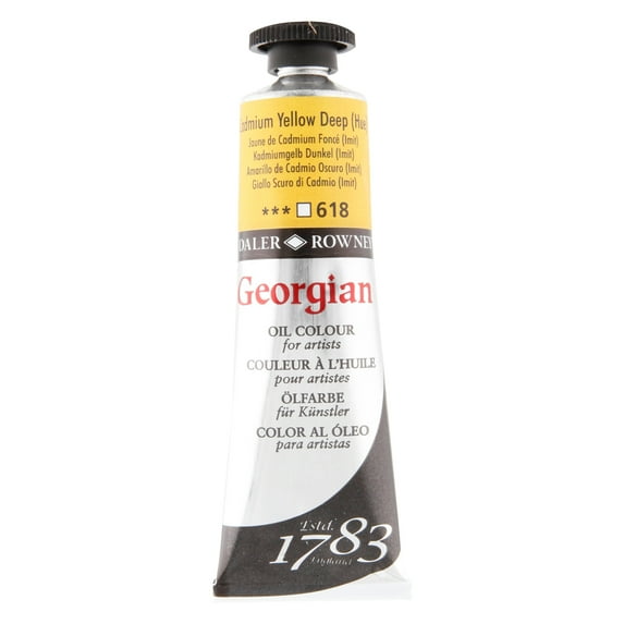 Daler-Rowney Georgian Oil Color, 38ml Tube, Cadmium Yellow Deep Hue