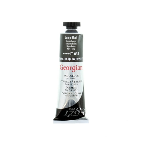 Daler-Rowney Georgian Oil Color, 38ml Tube, Lamp Black