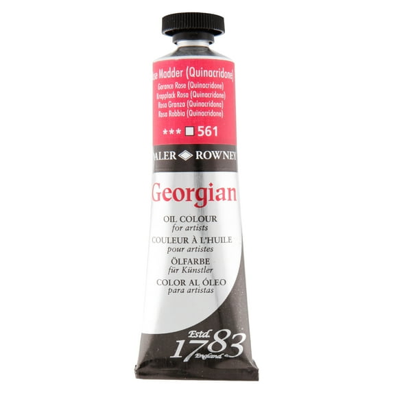 Daler-Rowney Georgian Oil Color, 38ml Tube, Rose Madder