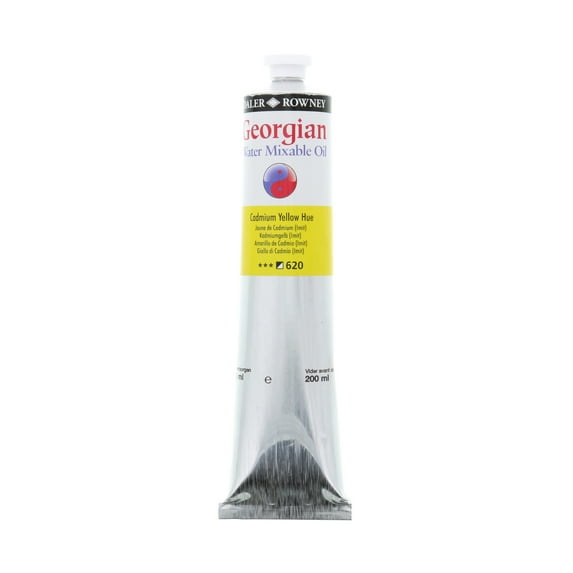 Daler-Rowney Georgian Water Mixable Oil, 200ml Tube, Cadmium Yellow Hue