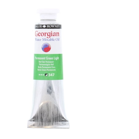 Daler-Rowney Georgian Water Mixable Oil, 37ml Tube, Permanent Green Light