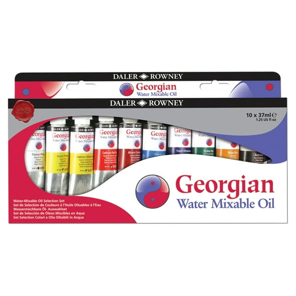 Daler-Rowney Georgian Water Mixable Oil Set 10-Color 37ml Selection Set