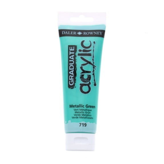 Daler-Rowney Graduate Acrylic, 120ml Tube, Metallic Green