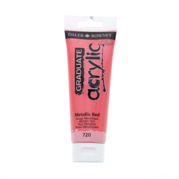 Daler-Rowney Graduate Acrylic, 120ml Tube, Metallic Red
