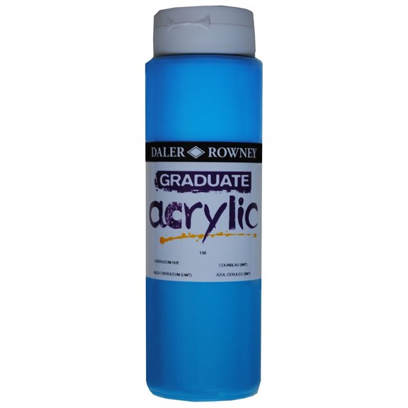 Daler-Rowney Graduate Acrylic, 500ml Bottle, Cerulean Hue