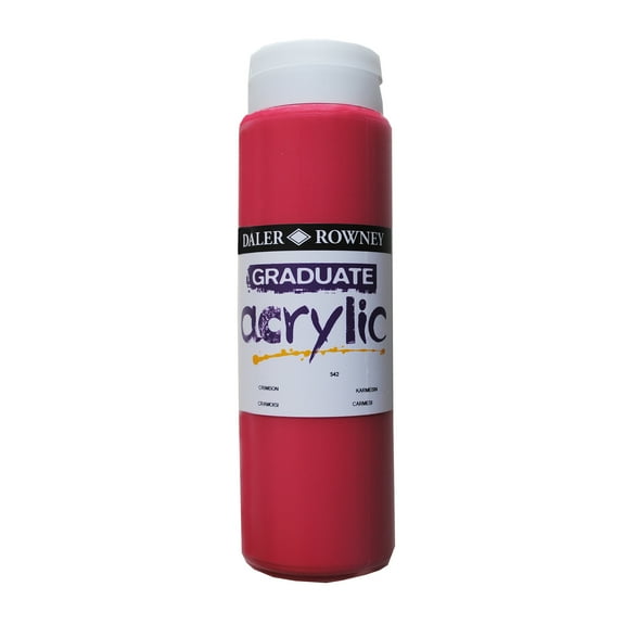 Daler-Rowney Graduate Acrylic, 500ml Bottle, Crimson