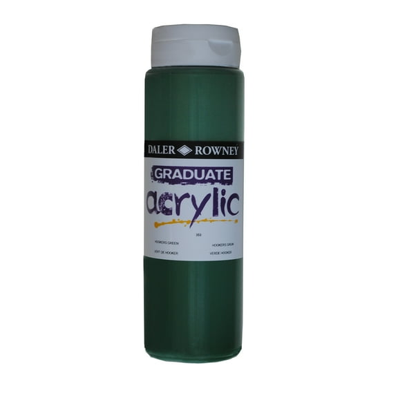 Daler-Rowney Graduate Acrylic, 500ml Bottle, Hooker's Green
