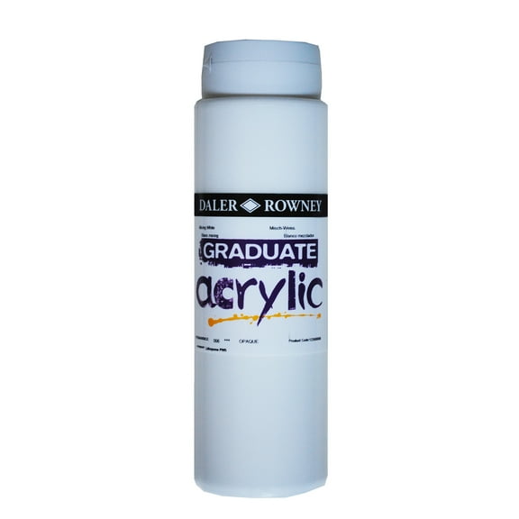 Daler-Rowney Graduate Acrylic, 500ml Bottle, Mixing White