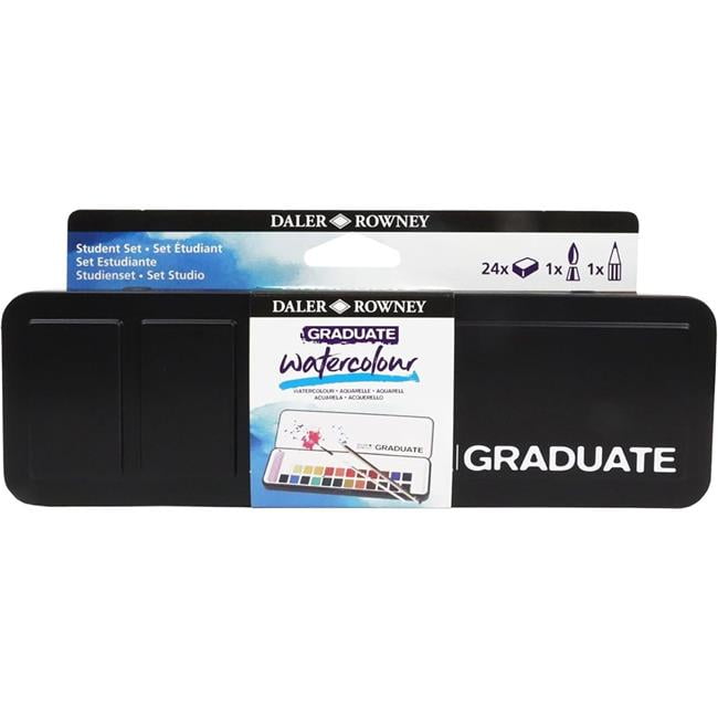 Daler-Rowney Graduate Watercolor Student Set 24/Pkg-Assorted Colors