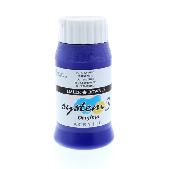 Daler-Rowney Original System 3 Acrylic, 500ml Bottle, French Ultramarine