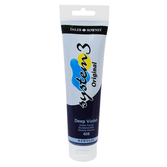 Daler-Rowney Original System 3 Acrylic Paint, 150ml Tube, Deep Violet