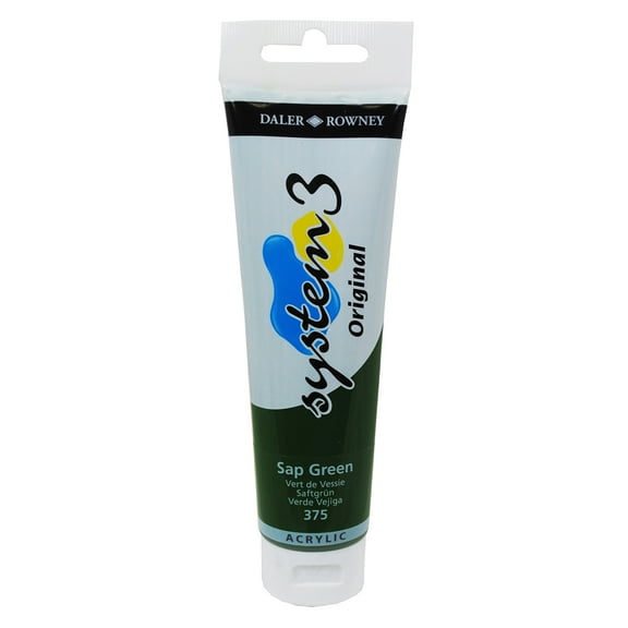 Daler-Rowney Original System 3 Acrylic Paint, 150ml Tube, Sap Green