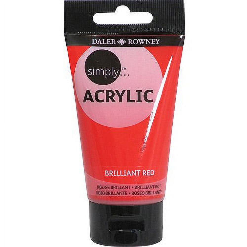 DalerRowney Simply Acrylic 75 Milliliter Paint Tube, 6 Piece