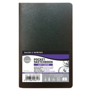 Daler-Rowney Simply... Sketchbook, Soft White Pages, (65lb/100g), Black Softcover Binding, 72 Sheet, 3.5" x 7.5"