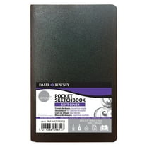 Daler-Rowney Simply... Sketchbook, Soft White Pages, (65lb/100g), Black Softcover Binding, 72 Sheet, 3.5" x 7.5"