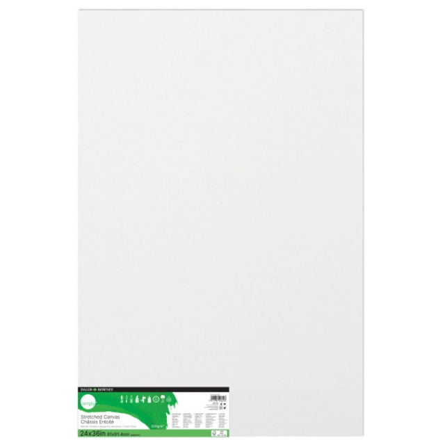 Daler-Rowney Simply Stretched Canvas, White Art Canvas, 24" x 36", 1 Ct