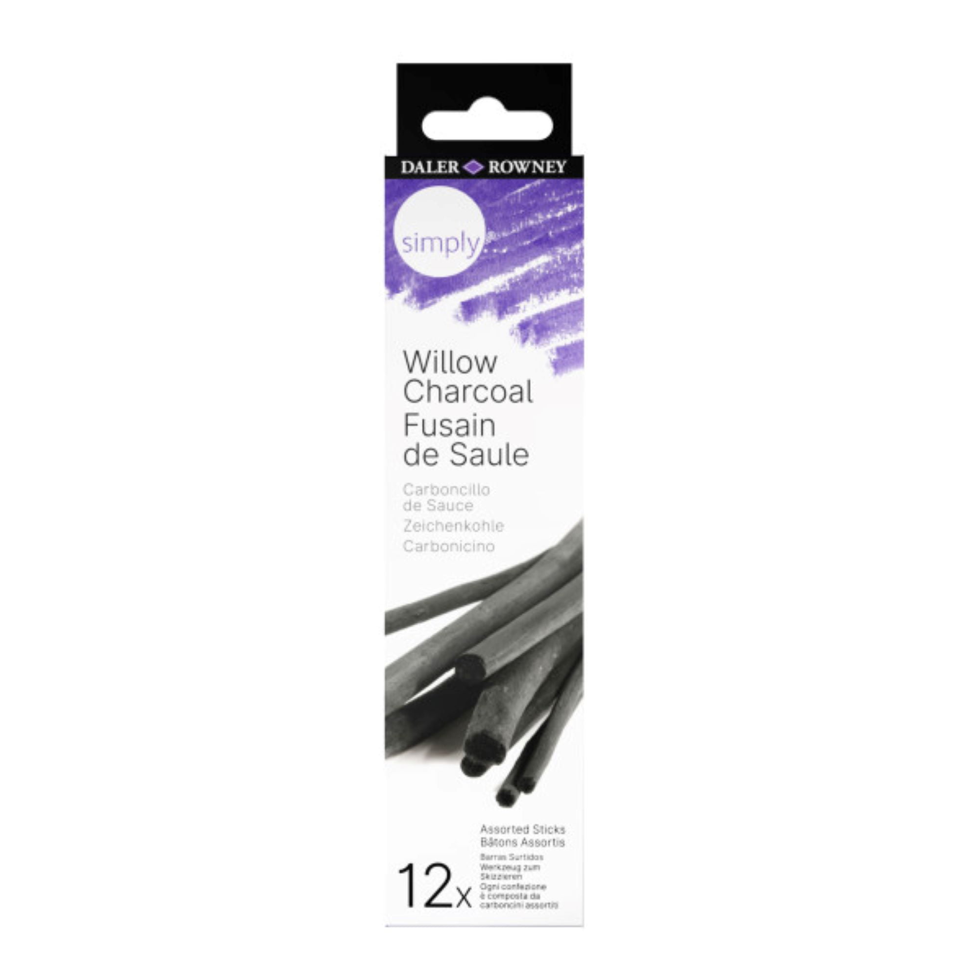  Willow Charcoal Sticks for Drawing - Set of 20 Sticks