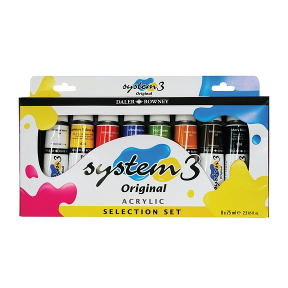Daler-Rowney System 3 Acrylic, Selection Set , 8-Colors