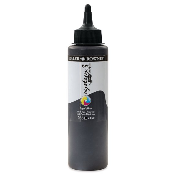 Daler-Rowney System3 Fluid Acrylic - Payne's Gray, 250 ml