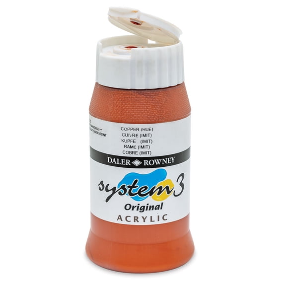 Daler-Rowney System3 Acrylic - Copper Hue, 500 ml bottle
