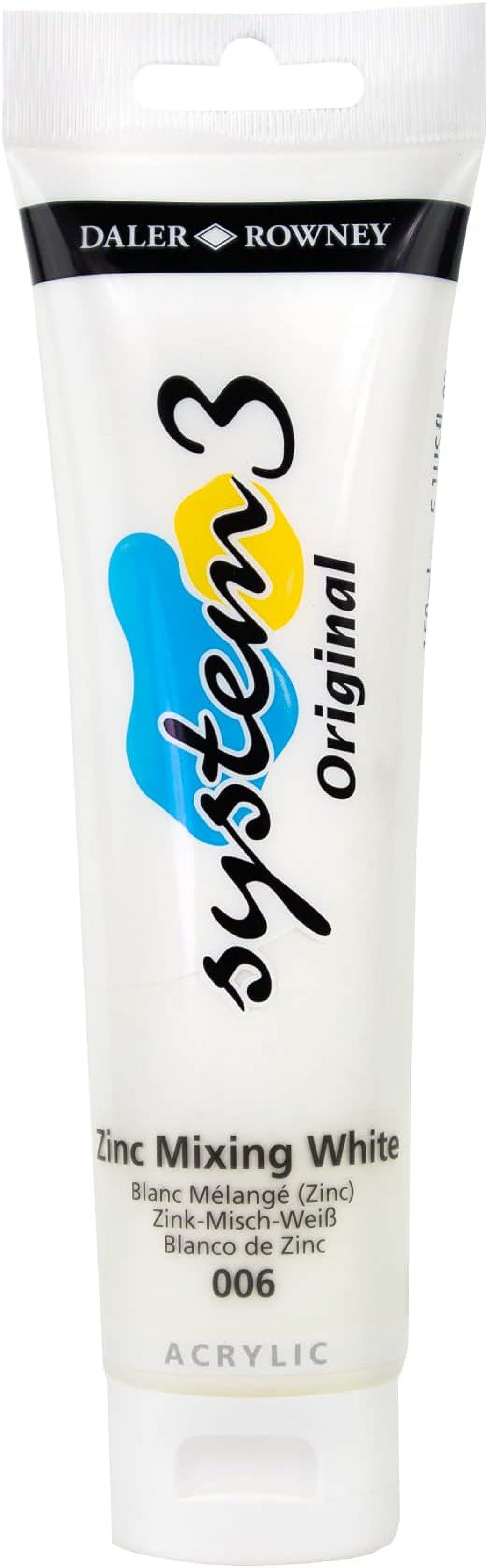 Daler Rowney System3 Zinc Mixing White 150ml Acrylic Paint Tube