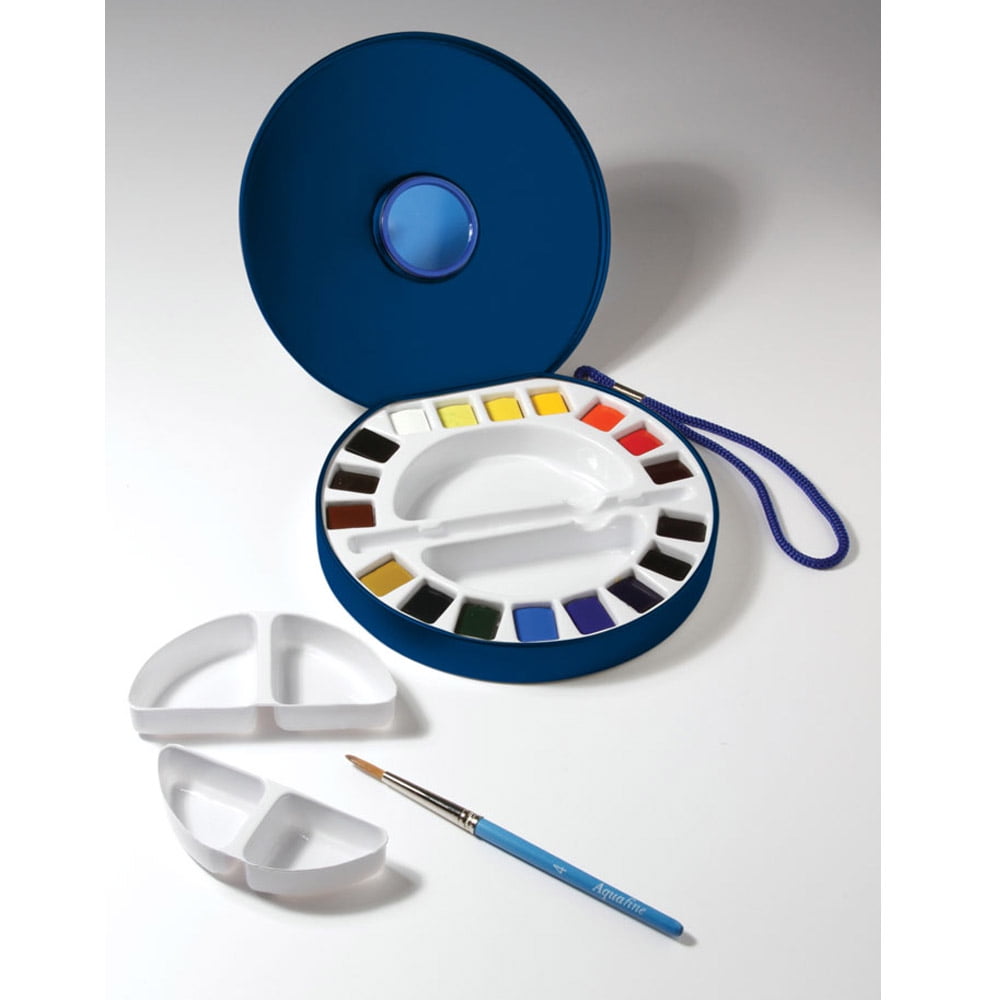 Daler-Rowney Aquafine Watercolor Paint Half Pan Travel Set-18/Pkg