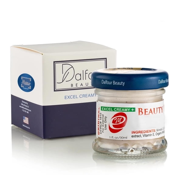 Dalfour Beauty Gold Seal EXCEL Light & Creamy + Cream Moisturizing Face & Body Cream for Smooth, Even-Toned, Radiant-Looking Skin Gentle Daily Hydration 50g Original Gold Seal Edition