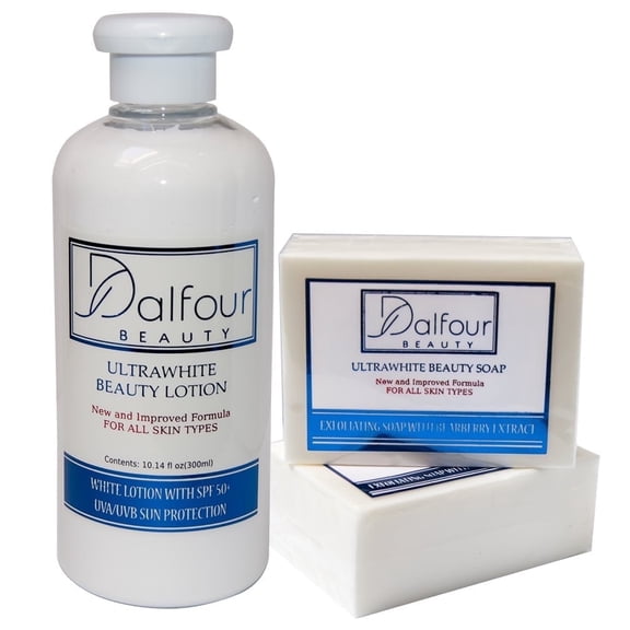 Dalfour Beauty Ultrawhite Body Lotion & Soap Set - Nourishing Care for All Skin Types