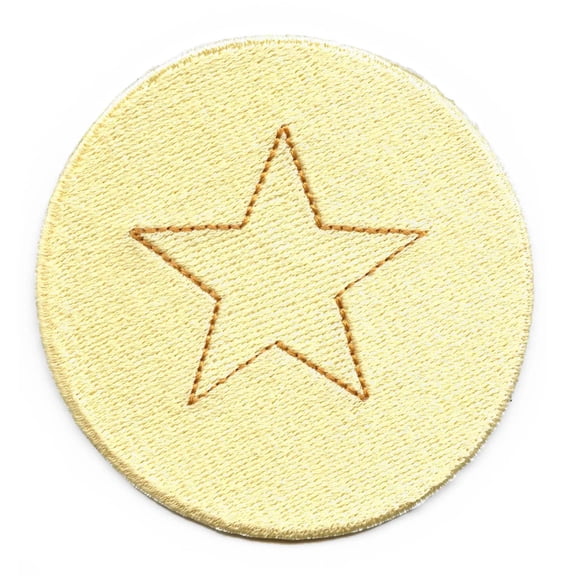 Dalgona Candy Star Shape Patch Survival Game Embroidered Iron On