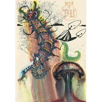 Dali- Alice In Wonderland Advice From A Caterpillar - Canvas OR Print Wall Art
