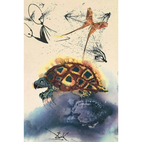 Dali - Alice In Wonderland Mock Turtle'S Story - Canvas OR Print Wall Art