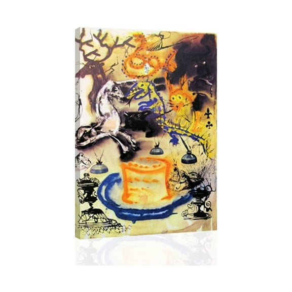 Dali - Alice In Wonderland Who Stole The Tarts - Canvas OR Print Wall Art