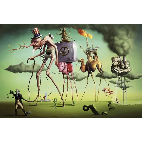 Dali American Dream - Canvas OR Print Wall Art
