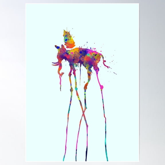 Dali Elephant Poster Wall Art, Modern Wall Decor For Living Room Bedroom, 8x12 UNFRAMED