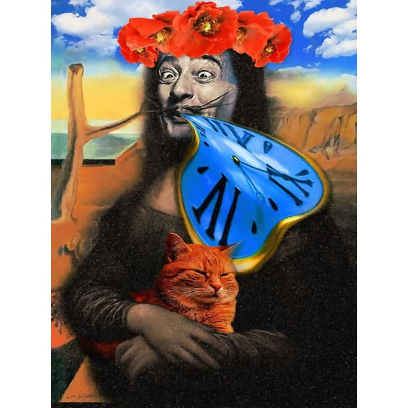 Dali Given Clock Time - CANVAS or PRINT WALL ART