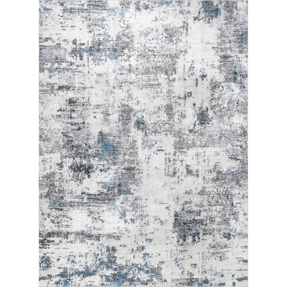 Dali Machine Washable Modern Abstract Gray 8 ft. x 8 ft. Square Rug ...