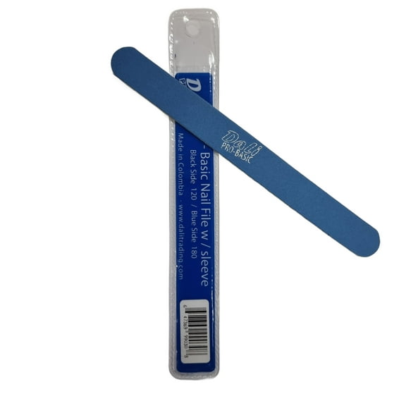 Dali Nail 6.8" File 180/120 Double Side Emery Board  with Protective Carry Sleeve