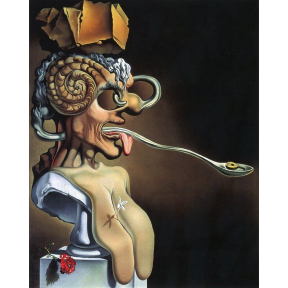 Dali - Portrait Of Pablo Picasso - CANVAS OR PRINT WALL ART